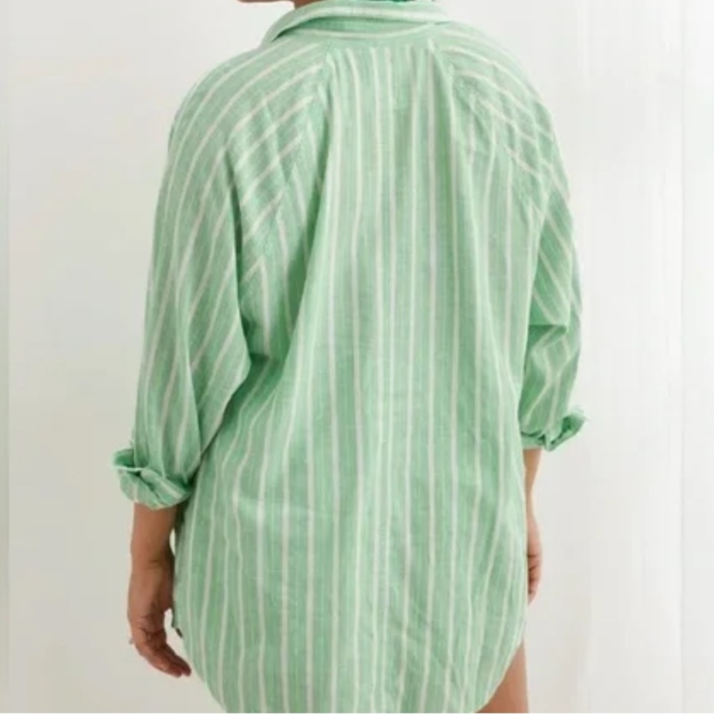 Aerie Pool To Party Linen Blend Coverup Shirt Size S - Picture 2 of 10